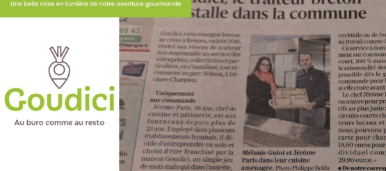 Goudici Lyon dans Le Progrès : Une belle mise en lumière gourmande 